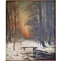 Antique Oil Painting Russian Julius von Klever ( 1850-1924 ) Landscape image 6