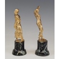 Antique Pair Gilt Bronze Sculptures Dancers Jose Dunach ( Spanish/French... image 4