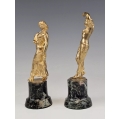 Antique Pair Gilt Bronze Sculptures Dancers Jose Dunach ( Spanish/French... image 6