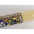 Antique Russian 84 Silver-Gilt Cloisonné Enamel Cigarette Holder, Case image 2