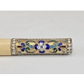 Antique Russian 84 Silver-Gilt Cloisonné Enamel Cigarette Holder, Case image 7