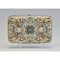 Antique Russian Gilt Silver Enamel Cigarette Case image 1