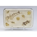Antique Russian Silver Gold Cigarette Case with Souvenirs image 8