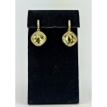 Beautiful 18K Yellow Gold Citrine Diamond Pendant Earings image 3