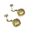 Beautiful 18K Yellow Gold Citrine Diamond Pendant Earings image 8