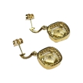 Beautiful 18K Yellow Gold Citrine Diamond Pendant Earings image 10