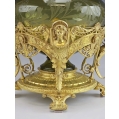 Beautiful 19C French Gilt Bronze Etched Glass Centerpiece Bowl Art Nouveau image 12