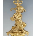 Beautiful 19C French Gilt Bronze Figural Pair Candelabras image 2