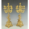 Beautiful 19C French Gilt Bronze Figural Pair Candelabras image 9