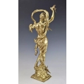 Beautiful 19C French Gilt Bronze Statue Art Nouveau A.E. Gaudez ( 1845 - 1902 ) image 6