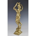 Beautiful 19C French Gilt Bronze Statue Art Nouveau A.E. Gaudez ( 1845 - 1902 ) image 7