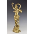 Beautiful 19C French Gilt Bronze Statue Art Nouveau A.E. Gaudez ( 1845 - 1902 ) image 9