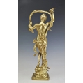 Beautiful 19C French Gilt Bronze Statue Art Nouveau A.E. Gaudez ( 1845 - 1902 ) image 14