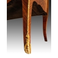 Beautiful 19C French Marquetry Wood Gilt Bronze Commode Cabinet image 2
