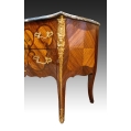 Beautiful 19C French Marquetry Wood Gilt Bronze Commode Cabinet image 4