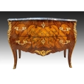 Beautiful 19C French Marquetry Wood Gilt Bronze Commode Cabinet image 7