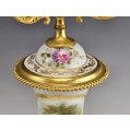 Beautiful 19C French Pair Sevres Style Porcelain Gilt Bronze Candelabras image 7