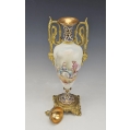Beautiful 19C French Sevres Porcelain Gilt Bronze Enamel Vase Urn image 7
