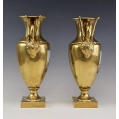Beautiful Antique German Pair Porcelain Gilded Painted Vases with Swans image 7