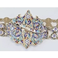 Beautiful Antique Russian Gilt Silver Enamel Cossack Belt image 7