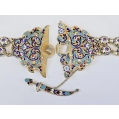 Beautiful Antique Russian Gilt Silver Enamel Cossack Belt image 12