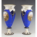 Beautiful Large 19C French Paris Vases Centerpiece Set image 8
