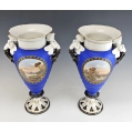 Beautiful Large 19C French Paris Vases Centerpiece Set image 10