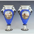 Beautiful Large 19C French Paris Vases Centerpiece Set image 11