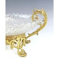 Beautiful Large French Gilt Bronze Val St. Lambert Crystal Centerpiece image 6