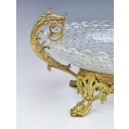 Beautiful Large French Gilt Bronze Val St. Lambert Crystal Centerpiece image 7
