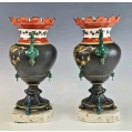 Beautiful Rare 19C French Pair Porcelain Paris Vases image 5