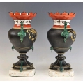 Beautiful Rare 19C French Pair Porcelain Paris Vases image 7
