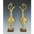 Beautifull Large 19C French Pair Gilt Bronze Ewers Napoleon III image 10