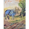 David Burliuk ( American/Russian 1882 - 1967 ) Watercolor Painting Christie's image 4