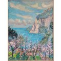 David Burliuk Russian/American (1882–1967) “Capri”,1954 Oil on canvas image 6