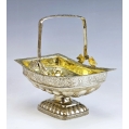 Early 19C Russian Silver Empire Style Basket Bowl image 9