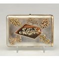 Exceptional Imperial Russian Silver-Gilt & Gold Mounted Cigarette Case with Gemstones image 1