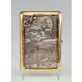 Exceptional Imperial Russian Silver-Gilt & Gold Mounted Cigarette Case with Gemstones image 2