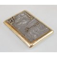 Exceptional Imperial Russian Silver-Gilt & Gold Mounted Cigarette Case with Gemstones image 8