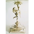 Exquisite 19C Austrian Figural Silver Cut Crystal Centerpiece Tazza image 2