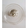 Exquisite 19C Austrian Figural Silver Cut Crystal Centerpiece Tazza image 5