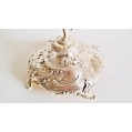 Exquisite 19C Austrian Figural Silver Cut Crystal Centerpiece Tazza image 6