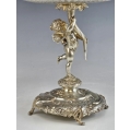 Exquisite 19C Austrian Figural Silver Cut Crystal Centerpiece Tazza image 7