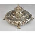 Exquisite 19C Austrian Figural Silver Cut Crystal Centerpiece Tazza image 8