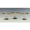 Antique 19C Austrian Royal Vienna Set Three Tazzas Compotes Centerpiece image 21