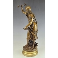 Fine 19C French Bronze Sculpture Hippolyte Moreau ( 1832-1927 ) Charmeuse image 3