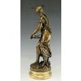 Fine 19C French Bronze Sculpture Hippolyte Moreau ( 1832-1927 ) Charmeuse image 5