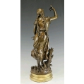Fine 19C French Bronze Sculpture Hippolyte Moreau ( 1832-1927 ) Charmeuse image 6