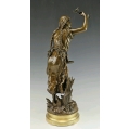 Fine 19C French Bronze Sculpture Hippolyte Moreau ( 1832-1927 ) Charmeuse image 7