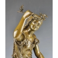 Fine 19C French Bronze Sculpture Hippolyte Moreau ( 1832-1927 ) Charmeuse image 8